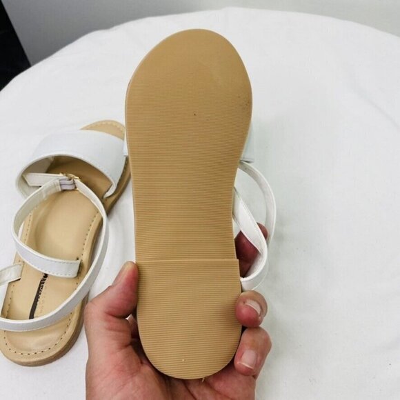 J. Crew Crewcuts Girls $60 Ankle Strap Sandals White Size K5 BF051 - Picture 4 of 4